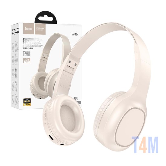Hoco Wireless Headphones W46 Charm Milky White